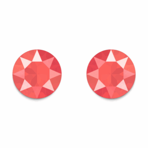 Coral Crystal Swarovski Studs