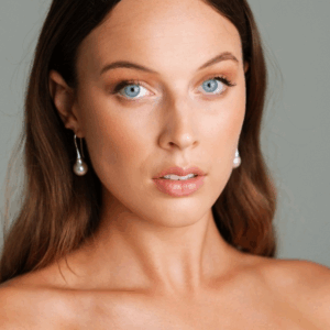 Bell "Almost White" Pearl Earrings in SIlver