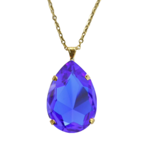 Majestic Blue Handcrafted Crystal Pendant