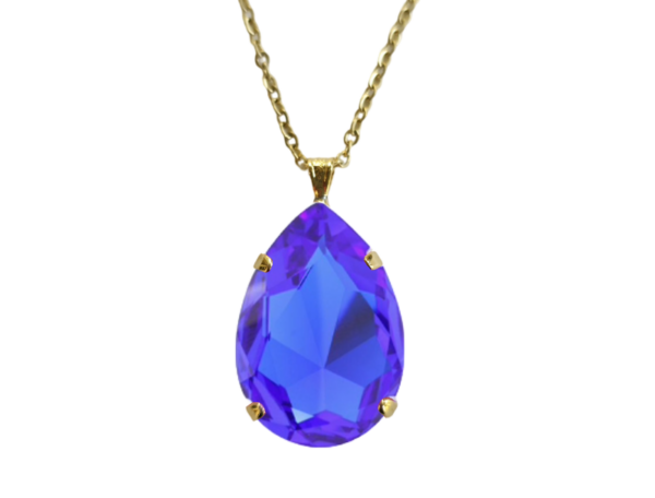 Majestic Blue Handcrafted Crystal Pendant