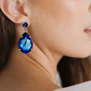 Angelina Royal Blue Delite Crystal Earrings