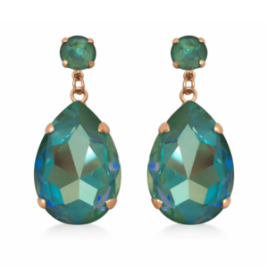 Angelina Silky Sage Crystal Earrings