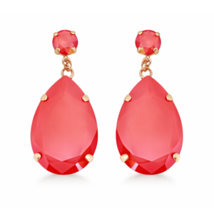 Angelina Coral Crystal Earrings