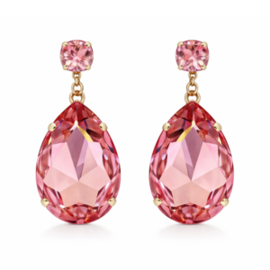 Angelina Light Rose Crystal Earrings