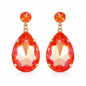 Angelina Orange Delite Crystal Earrings