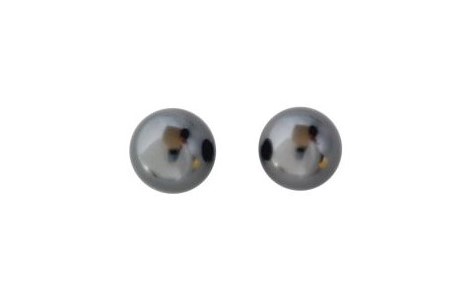PEARL STERLING SILVER STUDS – BLACK – VARIOUS SIZES | Crystalistic