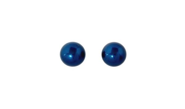 PEARL STERLING SILVER STUDS - PETROL