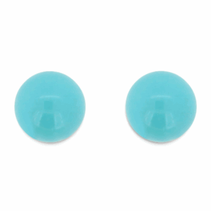 Classic Turquoise Sterling Pearl Studs