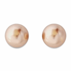 Classic Rose Gold Sterling Pearl Studs