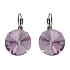 Geena Iris Crystal Earrings in Silver