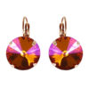 Geena Pink Astral Crystal Earrings in Rose Gold