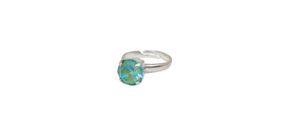 CRYSTAL ERAS ADJUSTABLE RING - SILVER OR YELLOW GOLD