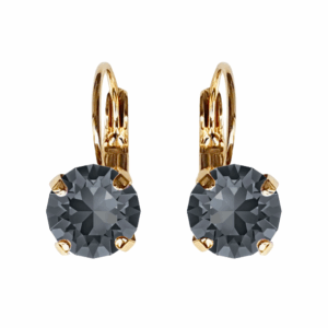 Linda Silver Night Crystal Earrings in Gold