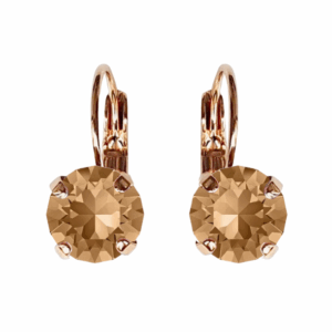 LINDA LIGHT COLORADO TOPAZ CRYSTAL EARRINGS - Rose gold