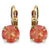 LINDA EARRINGS - ORANGE DELITE - SILVER, ROSE OR YELLOW GOLD