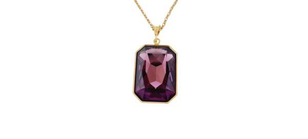 EMMY PENDANT - AMETHYST ON ROSE GOLD, SILVER OR GOLD