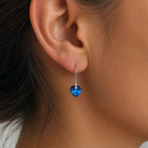 Heavenly Hearts Hannah Bermuda Blue Earrings