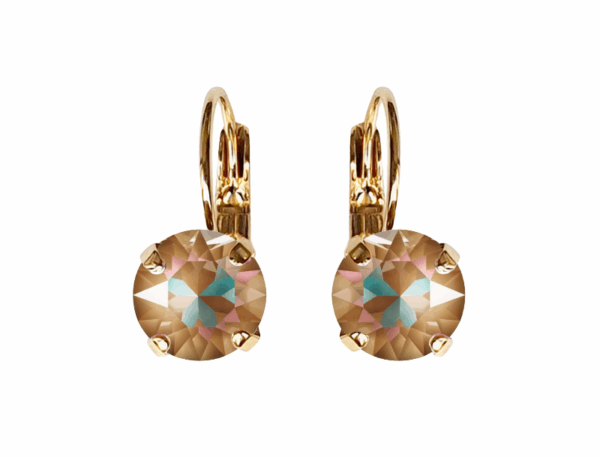 Linda Cappucino Delite Crystal Earrings in Gold