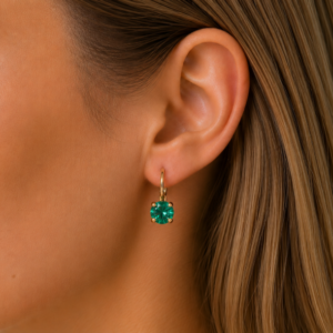 Majestic Green Linda Crystal Earrings