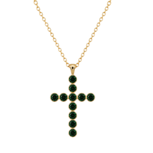 Emerald Crystal Cross Pendent