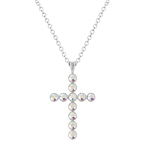 Mary Cross Aurora Borealis Pendant
