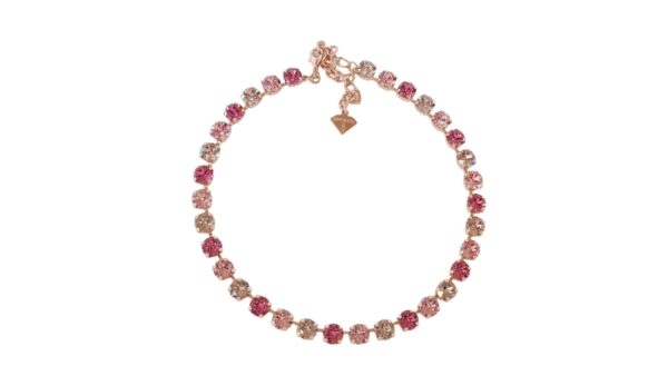 PRETTY IN PINK NECKLACE - LIGHT PINKS ON SILVER, ROSE GOLD OR YELLOW GOLD