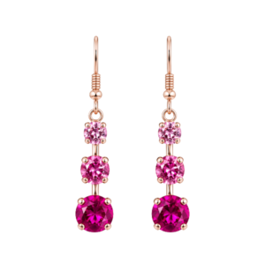 Melinda Dark Pinks Crystal Earrings