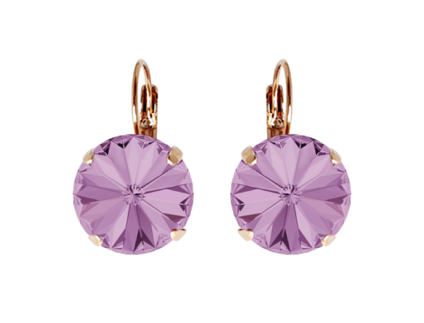 GEENA EARRINGS - LIGHT AMETHYST - SILVER, ROSE OR YELLOW GOLD