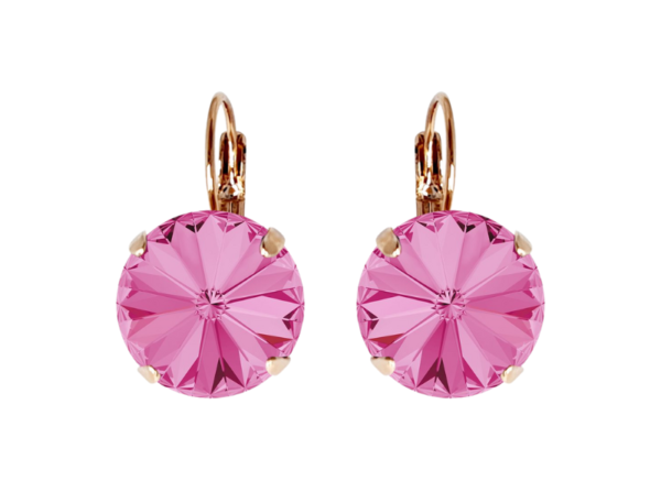 GEENA EARRINGS - ROSE PINK - SILVER, ROSE OR YELLOW GOLD