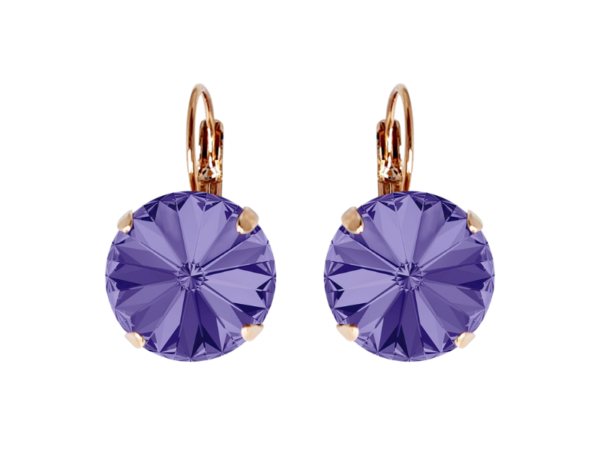 GEENA EARRINGS - TANZANITE- SILVER, ROSE OR YELLOW GOLD