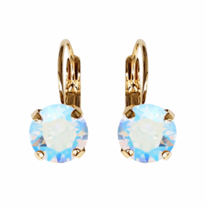 Linda Shimmer Crystal Earrings in Gold