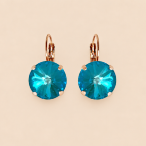 Geena Laguna Crystal Earrings in Rose Gold