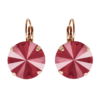 Geena Royal Red Earrings in Rose Gold