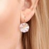 GEENA DUSTY PINK DELITE CRYSTAL EARRINGS