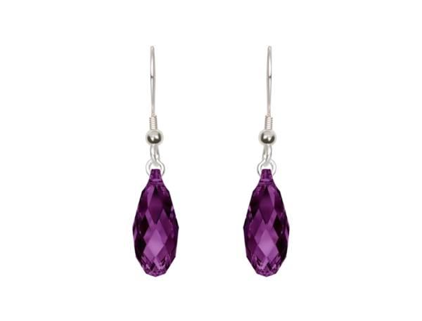 Amethyst Handcrafted Crystal Earrings