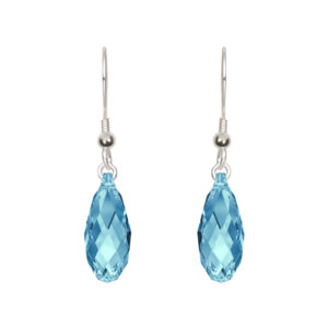 Aquamarine Handcrafted Crystal Earrings