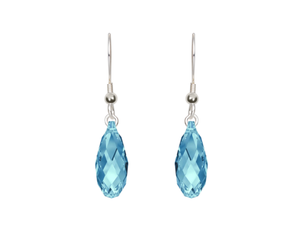 Aquamarine Handcrafted Crystal Earrings