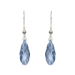 Denim Blue Handcrafted Crystal Earrings