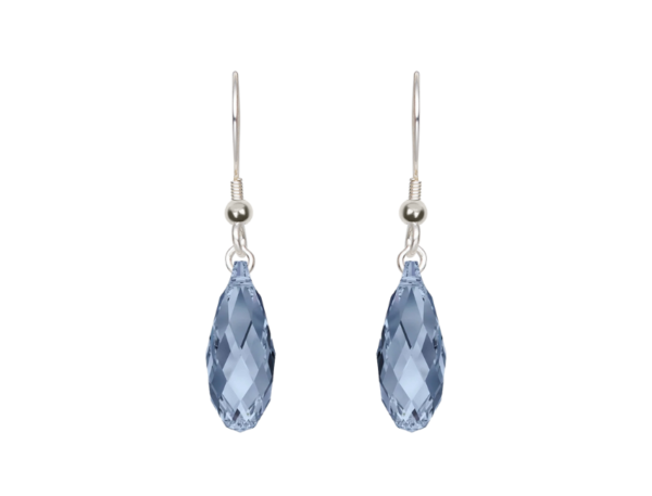 Denim Blue Handcrafted Crystal Earrings