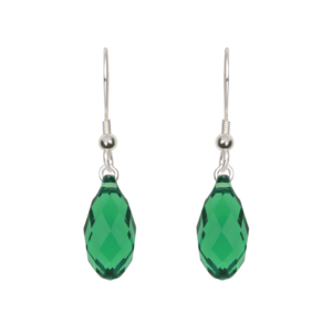 Emerald Handcrafted Crystal Earrings