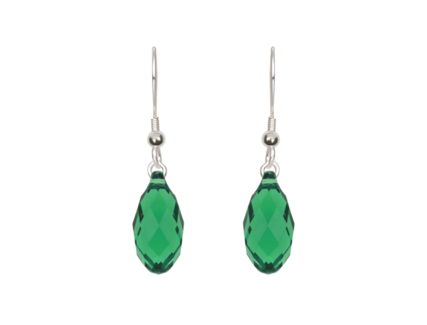 Emerald Handcrafted Crystal Earrings