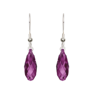 Fuchsia Handcrafted Crystal Earrings