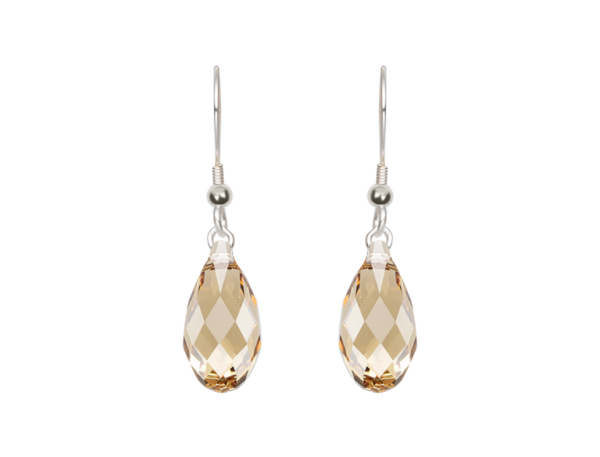 HAYLEY13 GOLDEN SHADOW CRYSTAL EARRINGS