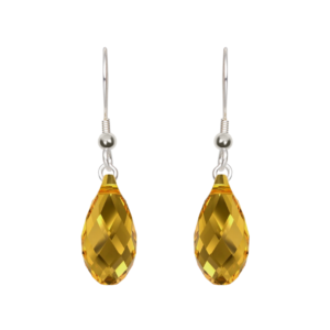 Golden Topaz Handcrafted Crystal Earrings