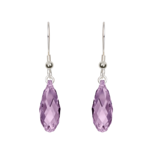 Light Amethyst Handcrafted Crystal Earrings