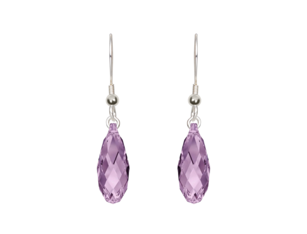 Light Amethyst Handcrafted Crystal Earrings