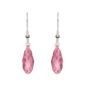 Light Rose/Pink Handcrafted Crystal Earrings