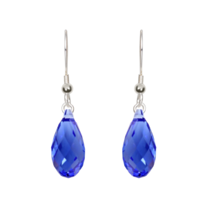 Sapphire Handcrafted Crystal Earrings