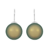 PEARL EARRINGS - STERLING SILVER OR GOLD - SHIMMERY GREEN