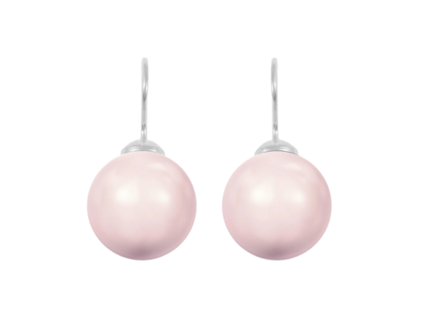 PEARL EARRINGS - STERLING SILVER OR GOLD LIGHT PINK ROSALINE